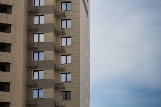 modern European multi-storey residential house. architecture details