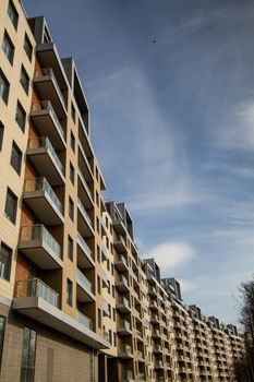 modern European multi-storey residential house. architecture details