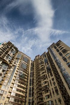 modern European multi-storey residential house. architecture details