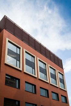 modern offices of glass and steel. architecture details