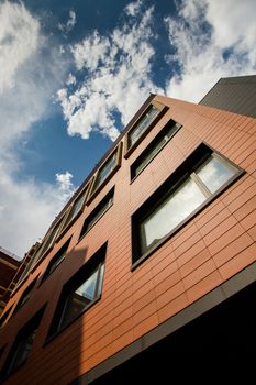 modern offices of glass and steel. architecture details