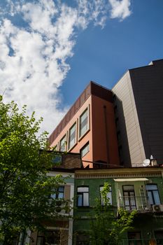 modern offices of glass and steel. architecture details