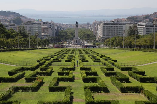 The Eduardo vii park in Lisbon, Portugal