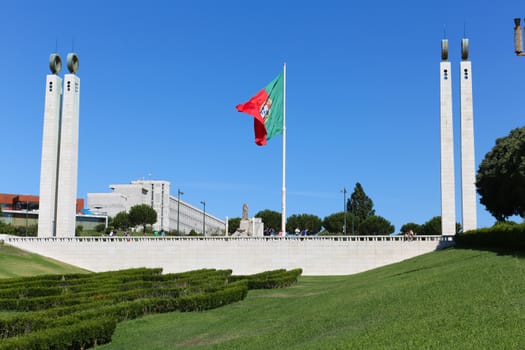The Eduardo vii park in Lisbon, Portugal