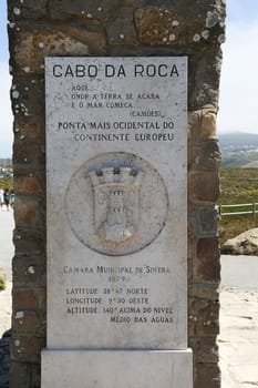 Cabo da Roca, West most point of Europe, Portugal