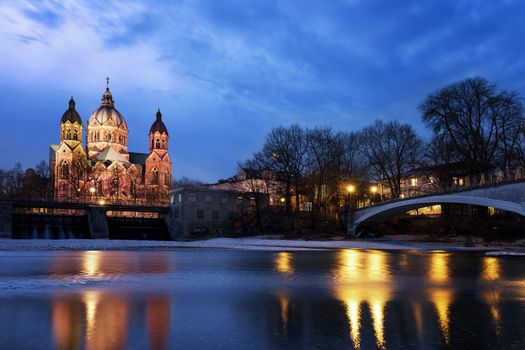 St. Luke Church, is the largest Protestant church in Munich, Germany