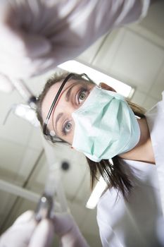 Dentist from low angle view