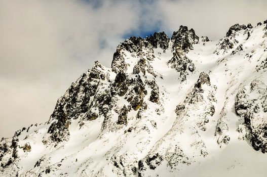 Snow-capped peaks of the rocky mountains