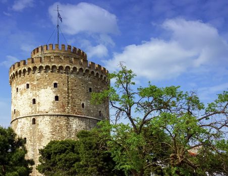 The White tower of Thessaloniki by day, Greece