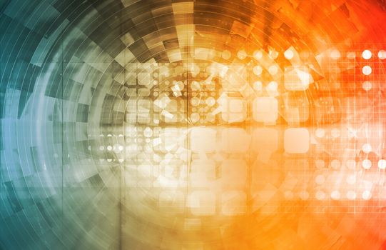Projecting the Future in a Digital Art Abstract