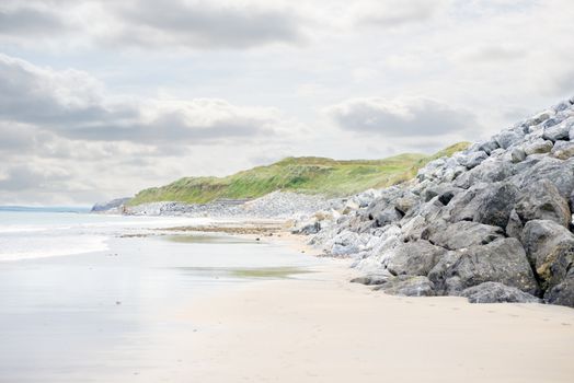 ballybunion beach beside the links golf course in county kerry ireland