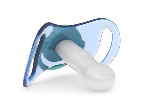 pacifier on white background. Isolated 3D image