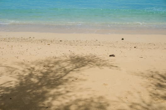 Beach sand and blue sea in Thailand