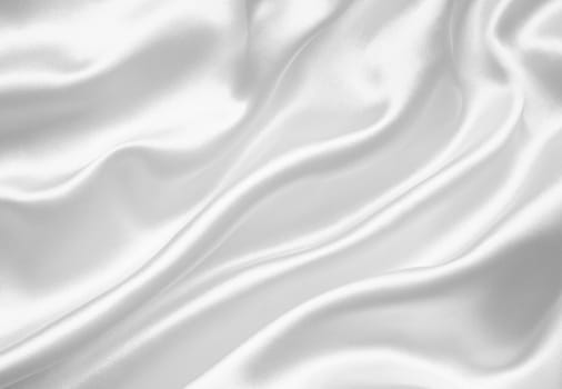 Smooth elegant white silk or satin can use as wedding background 