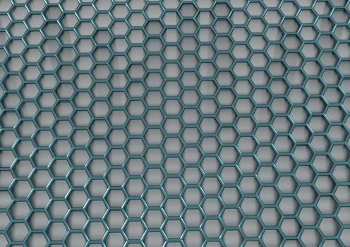 Abstract honeycomb background 3d illustration or backdrop.