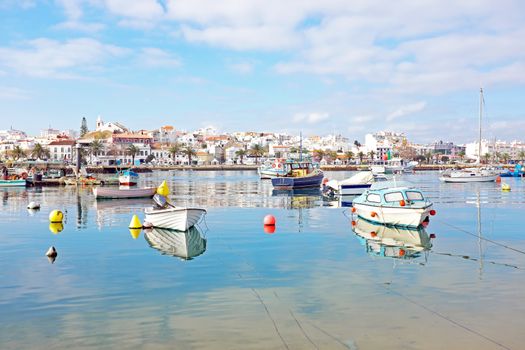 The harbor from Lagos in Portugal