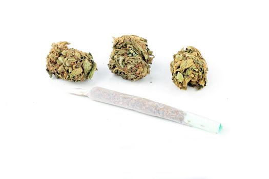 Marihuana joint with marihuana