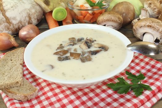 healthy Veal soup mt mushrooms