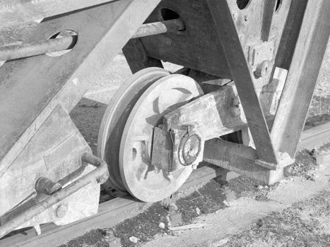 old mechanism shaft of mining machine