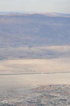 View of Palm Springs from Aerial Tramway in California