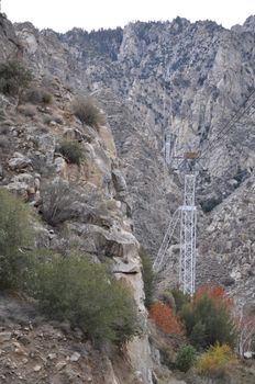 View of Palm Springs from Aerial Tramway in California