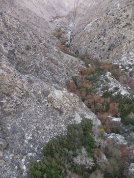 View of Palm Springs from Aerial Tramway in California