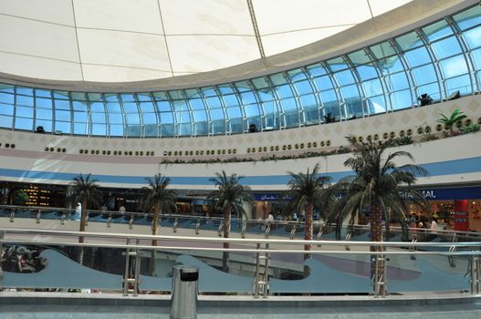 Marina Mall in Abu Dhabi, UAE. It is one of the largest malls in Abu Dhabi and features an observatory, ice rink, movie complex and bowling alley.