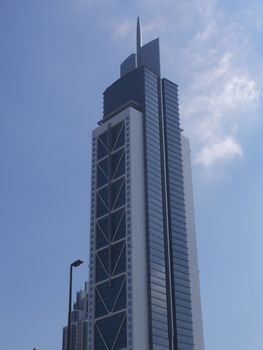 Millennium Tower on Sheikh Zayed Road in Dubai, UAE. The tower rises 285 m (935 ft) and has 60 floors.