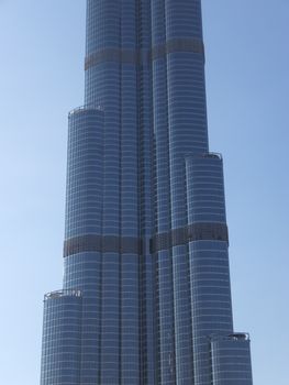 Burj Khalifa in Dubai, UAE. It is currently the tallest building in the world, at 829.84 m (2,723 ft).