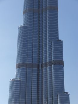 Burj Khalifa in Dubai, UAE. It is currently the tallest building in the world, at 829.84 m (2,723 ft).