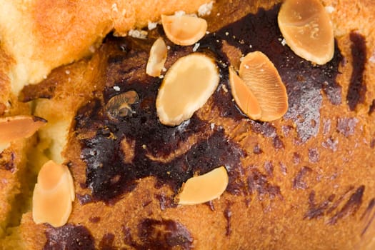 Detail of Typical homemade czech easter Cake With Almonds