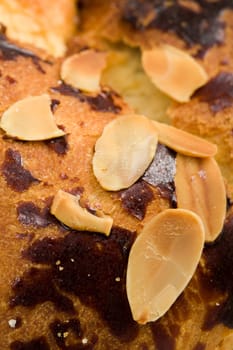 Detail of Typical homemade czech easter Cake With Almonds