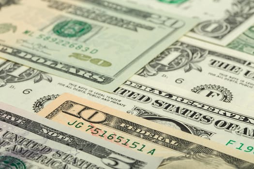 USA dollar money banknotes texture background or backdrop
