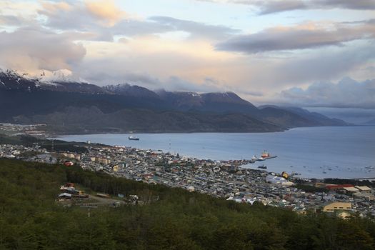 Ushuaia - the capital of Tierra del Fuego in the Antartida e Islas del Atlantico Sur Province of Argentina. It is commonly regarded as the southernmost city in the world.