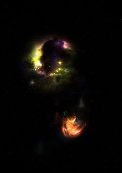 Small part of an infinite star field of space in the Universe. "Elements of this image furnished by NASA".