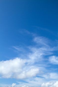 View white cloud with blue sky background