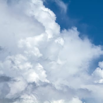 View white cloud with blue sky background