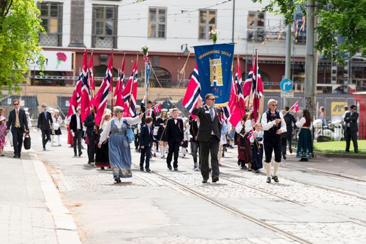 OSLO - MAY 17: Norwegian Constitution Day is the National Day of Norway and is an official national holiday observed on May 17 each year. Pictured on May 17, 2014