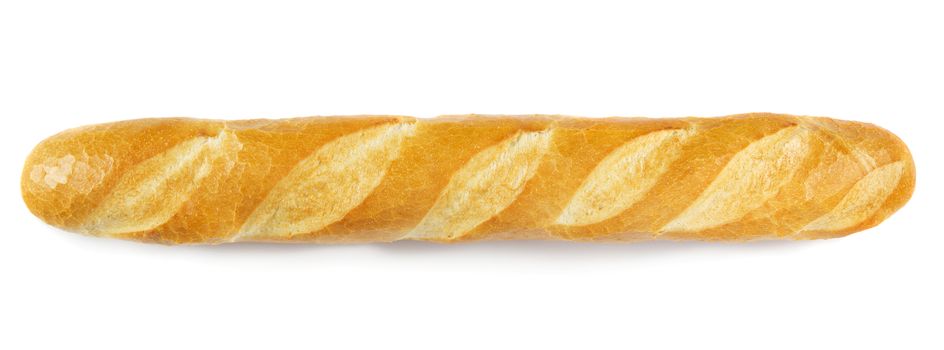 French baguette isolated on white