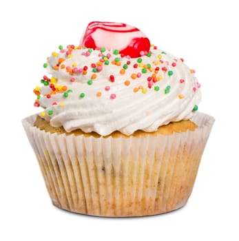 Cupcake isolated on white
