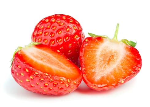 Strawberries isolated on white