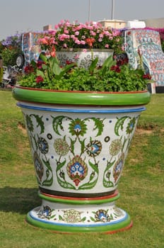 Dubai Miracle Garden in the UAE. It has over 45 million flowers.