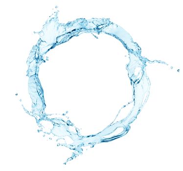 Water splash isolated on white
