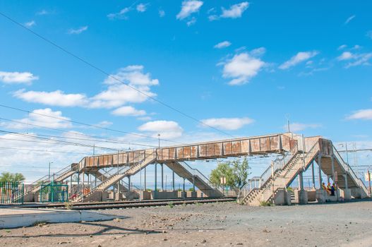 PRINCE ALBERT ROAD, SOUTH AFRICA - DECEMBER 2, 2014: The main Johannesburg to Cape Town railroad at the Prince Albert Road station