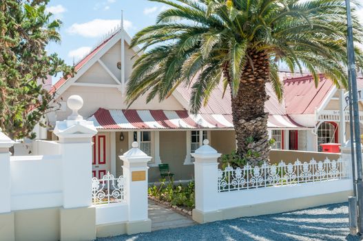 MATJIESFONTEIN, SOUTH AFRICA - DECEMBER 2, 2014: Historic Olive Schreiner Cottage in the Victorian village. The whole town is a national monument.
