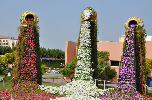 Dubai Miracle Garden in the UAE. It has over 45 million flowers.