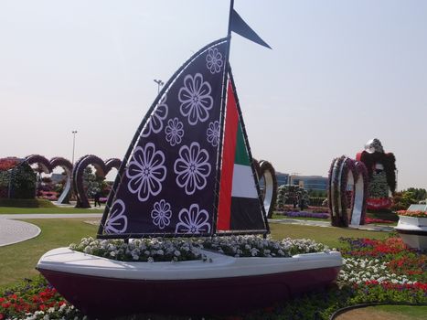 Dubai Miracle Garden in the UAE. It has over 45 million flowers.