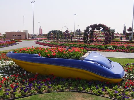 Dubai Miracle Garden in the UAE. It has over 45 million flowers.