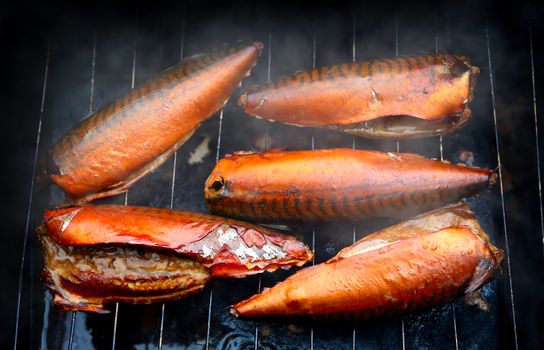Smoked Fish on the Grill outdoor
