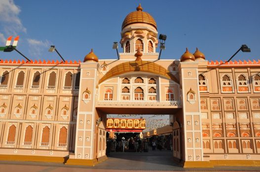 India pavilion at Global Village in Dubai, UAE. It is claimed to be the world's largest tourism, leisure and entertainment project.